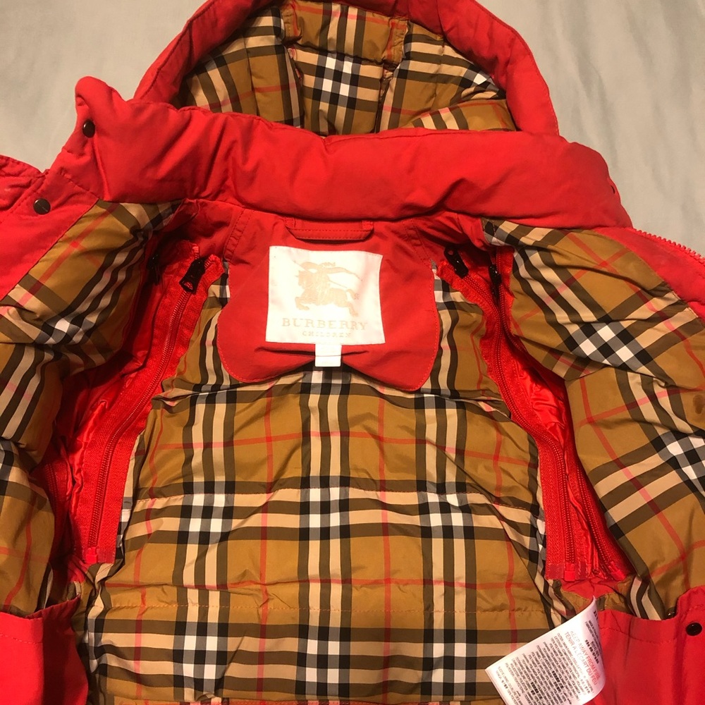 Burberry winter jacket size 4 boy